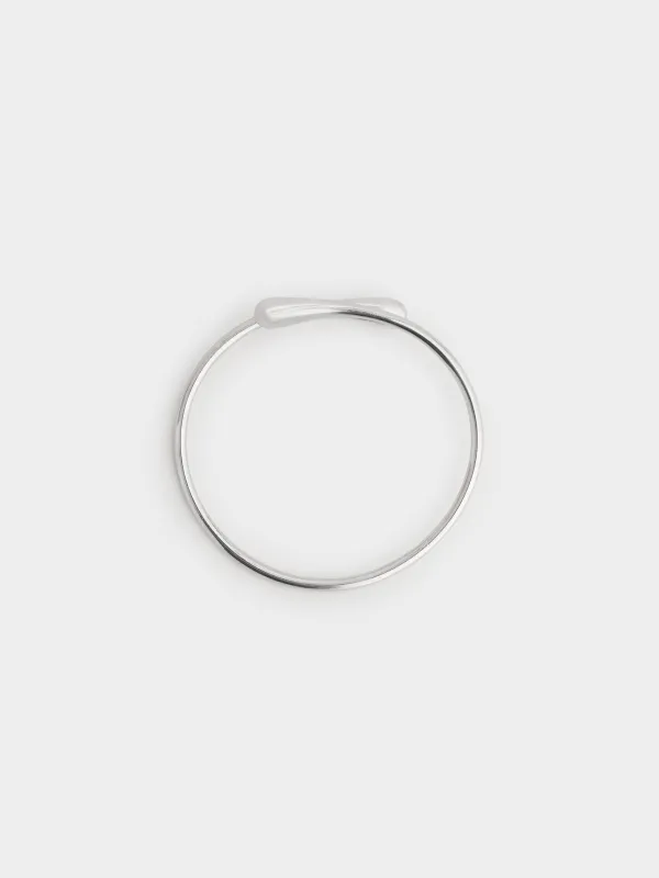 Браслет-кафф, 7 см, металл, серебристый, Капли, Jewelry, image-2