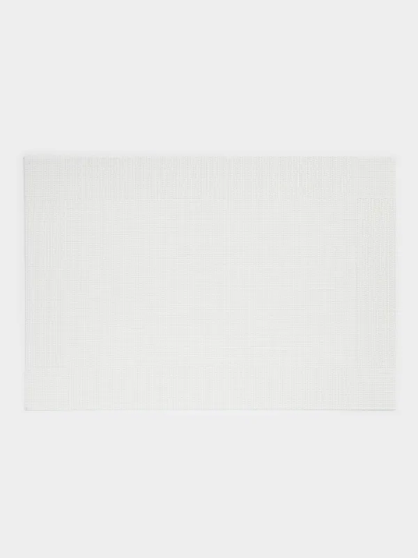 Салфетка под приборы, 30x45 см, 2шт, ПВХ/полиэстер, прямоугольная, молочная, Mats, image-2
