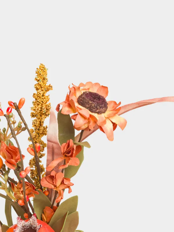 Ветка декоративная, 30 см, пенопласт/полиэстер, Гранат и цветы, Forest symphony decor, image-4