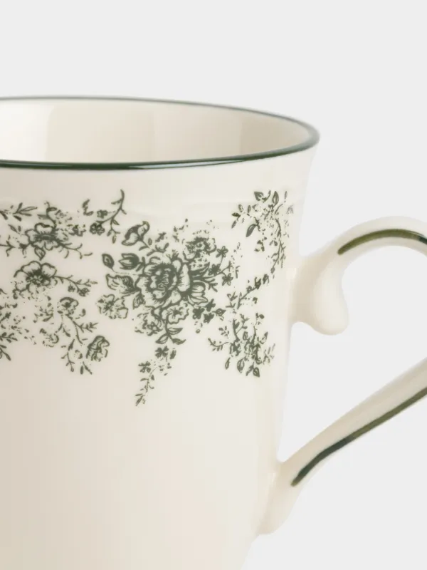 Кружка, 430 мл, Зеленые цветы, Green lace, image-2