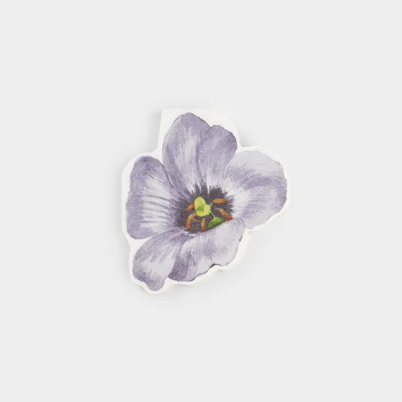 Салфетки бумажные, 30х30 см, 20 шт, фигурные, фиолетовые, Цветок, Bloome