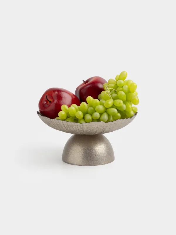 Ваза для фруктов, 21x11 см, на ножке, стекло, коричневая, Raisen, image-4