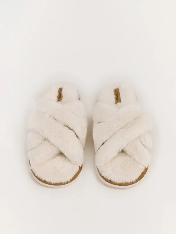 Әйелдер тәпішкелері, үйге арналған, өлшемі 40-41, жасанды үлбір, сүт түстес, Tape, image-3