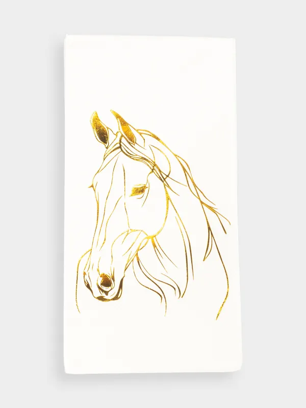 Салфетки бумажные, 33х33 см, 20 шт, Horse gold, image-0