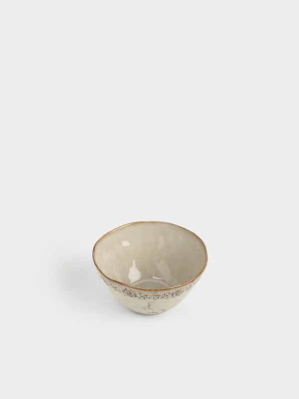 Салатник, 15х8 см, Заяц с цветами, Rustic Easter, image-1