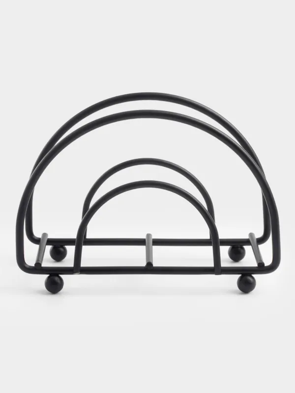 Майлық ұстаушы, 10 см, металл, қара, Twist B, image-0