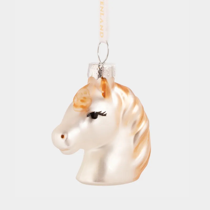 Шырша ойыншығы, 4 см, шыны, түс, Жылқының басы, Figure horse