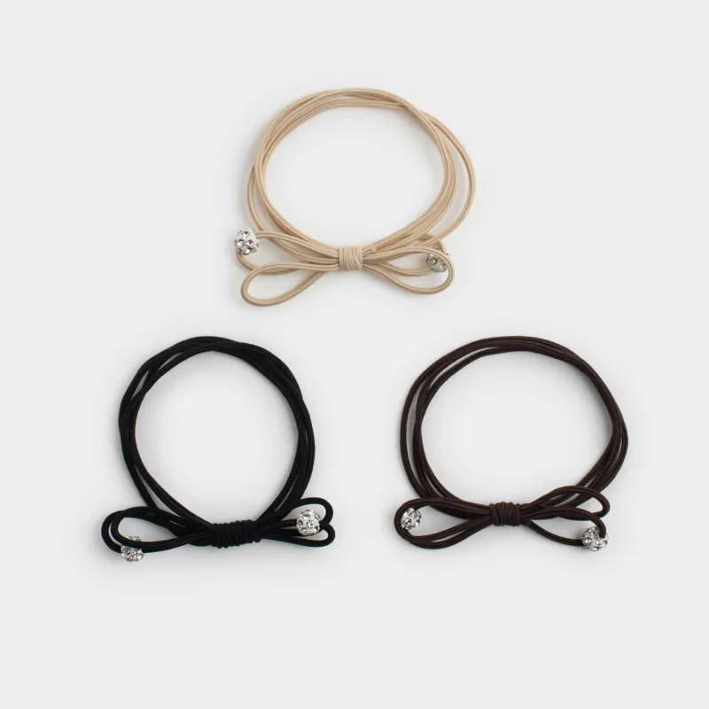 Шаш резеңкесі, 5 см, 3 дана, полиэстер/пластик, түрлі-түсті, Түйін, Gracile