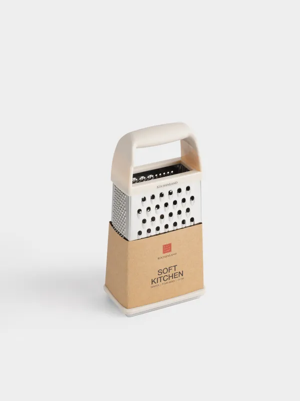 Терка, 25 см, четырехгранная, сталь/пластик, бежевая, Soft kitchen, image-5