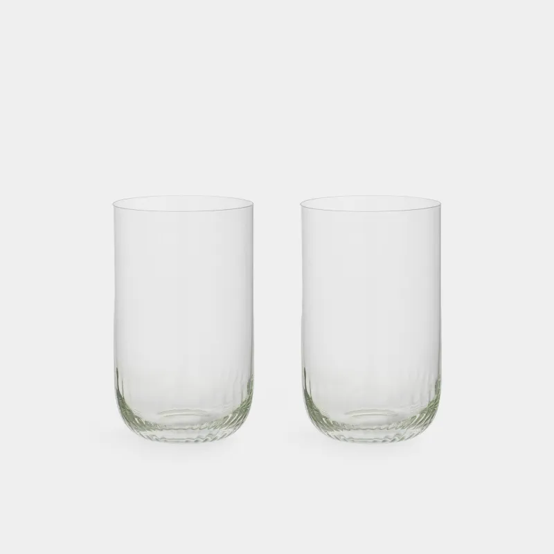 Стақан, 12 см, 460 мл, 2 дана, хрусталь шыны, жасыл, Rofrano