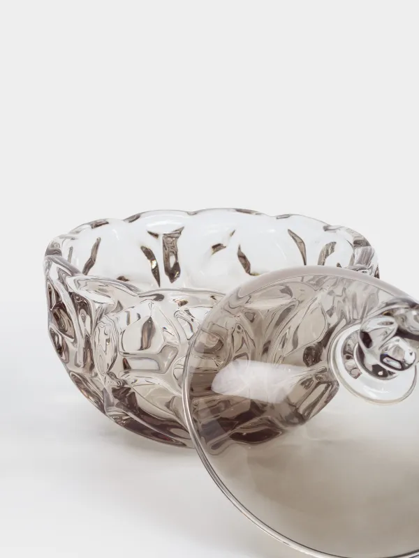 Емкость для хранения, 18х18 см, 1 л, стекло Р, серый градиент, Узоры, Gala, image-2