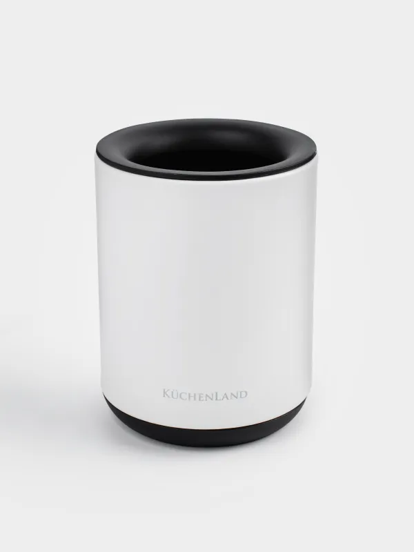 Дәретхана щеткасы, 38 см, стендпен, резеңке / металл, АҚ және қара, Веста, image-1