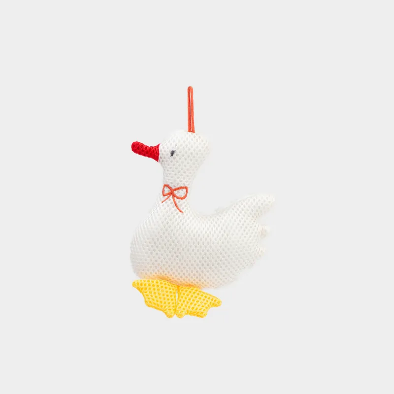 Дене жууға арналған жөке, 15х17 см, балаларға арналған, полиэстер/нейлон, ақ, Үйрек балапаны, Duck yellow