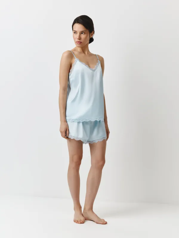 Әйелдер киім жиынтығы, үйге аналған, өлшемі L, шілтерлі, полиэстер/эластан, көгілдір, Pellageya, image-0