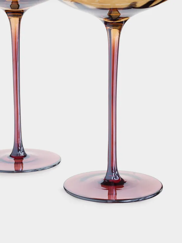 Шампан бокалы, 220 мл, 2 дана, шыны, кәріптас-қоңыр, Filo R color, image-3