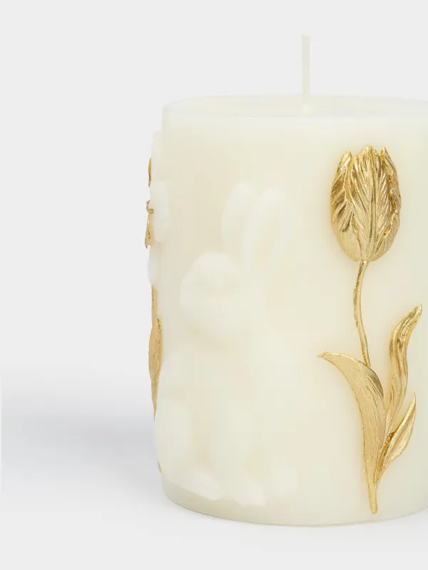 Свеча, белая, Rustic Easter, image-1