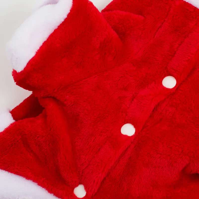 Жануарларға арналған костюм, 40 см, өлшемі L/XL, карнавал, полиэстер, қызыл, Санта, Christmas pet, image-2