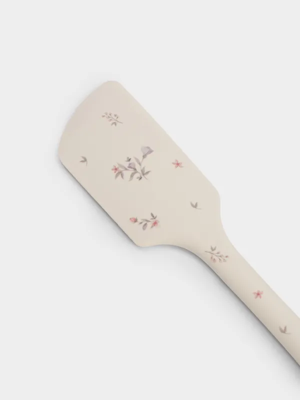 Лопатка-шпатель, 28 см, силикон, молочная, Нежные цветы, El floria, image-2