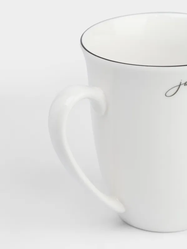 Кружка, 350 мл, фарфор N, белая, Just one love, Lovely story, image-2