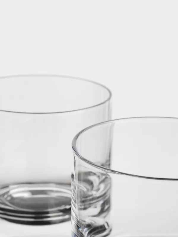 Виски стақаны, 10 см, 340 мл, 2 дана, тұғырда, шыны/ағаш, Clear, image-2