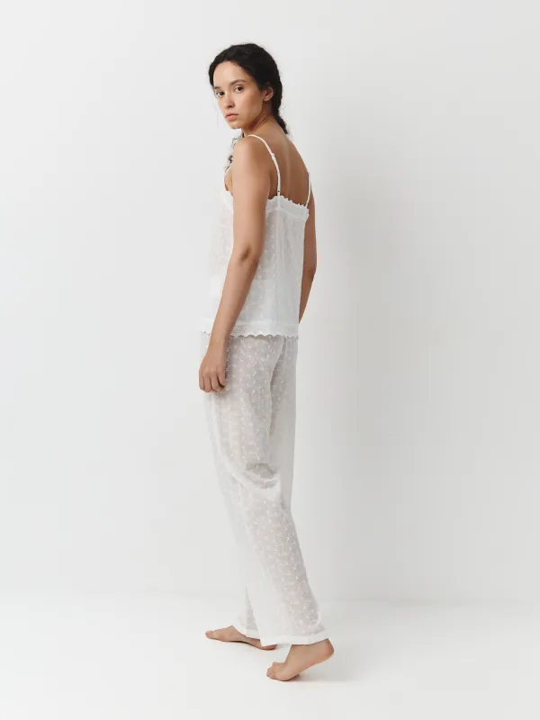 Әйелдер шалбары, үйге арналған, өлшемі S, мақта К, ақ, Өрнектер, Deremisa, image-2