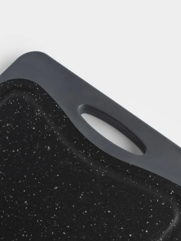 Кесу тақтасы, 28, 5х20 см, екі жақты, бамбук/пластик, қара, Marble bamboo, image-7