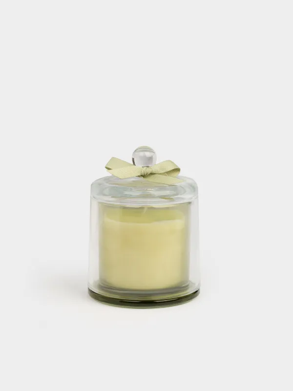 Хош иісті шам, 12 см, шам ұстағышта, қақпағы бар, шыны, Midnight orchid, Esthetic, image-0