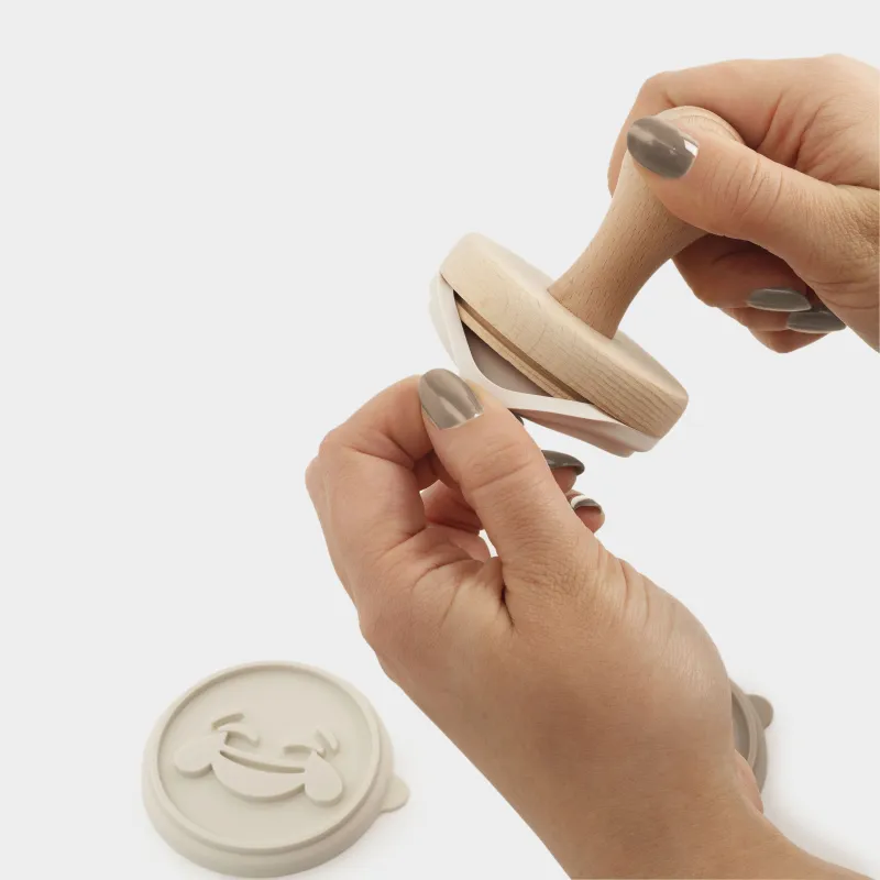 Пісіруге арналған штамп, 4 дана, силикон/ағаш, түс, Bakery emotional, image-4