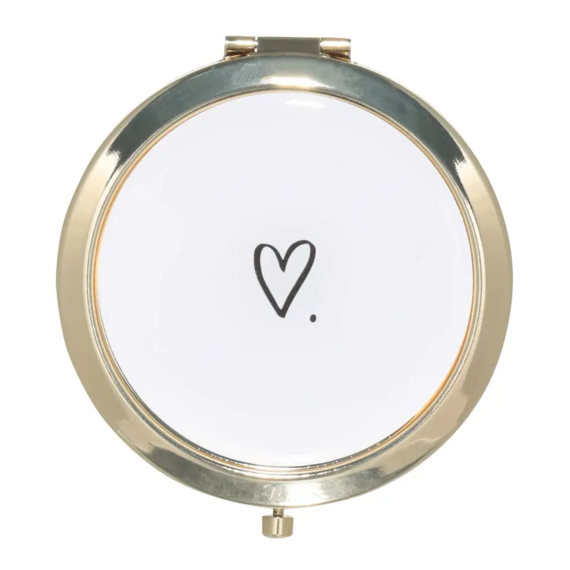 Қалта айнасы, 7 см, екі жақты, металл, алтын, Freya, image-2