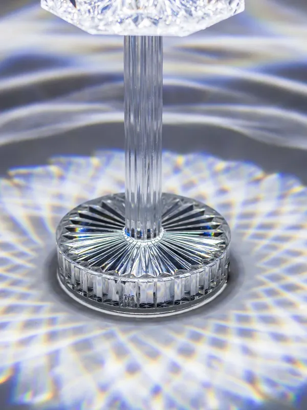 Сенсорлық шам, 26 см, сымсыз, аяқты, пластик / болат, Ромб, Rhombus, image-6