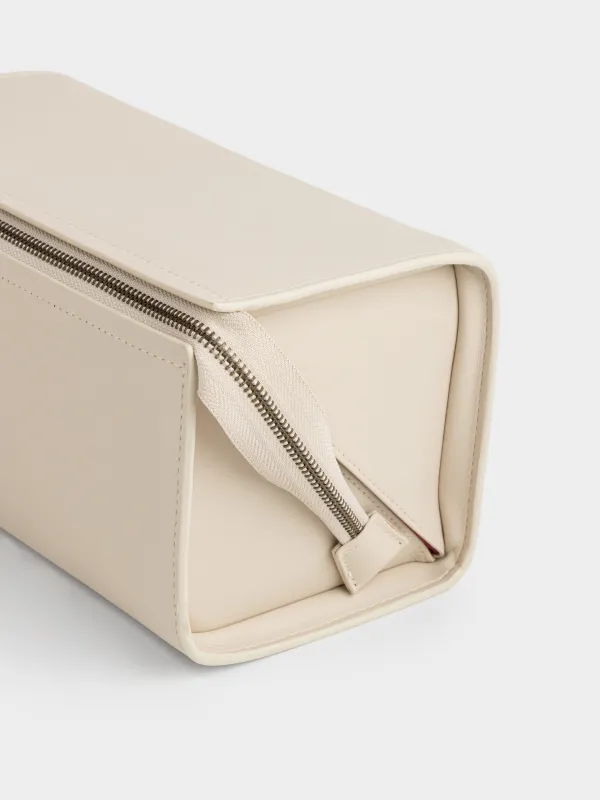 Косметикалық сөмке, 28х15 см, полиуретан, сарғылт-қоңыр, Revon, image-2