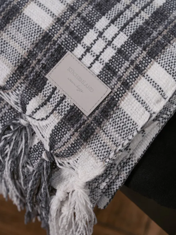 Жамылғы, 130х170 см, шашағы бар, шенилл, ақ-қоңыр, Тор, Hazel, image-6