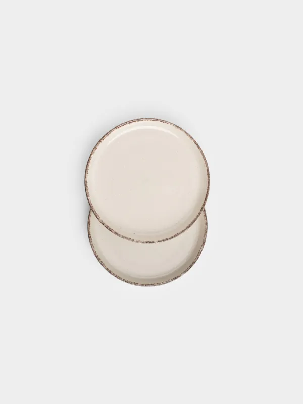 Тарелка закусочная, 19 см, 2 шт, керамика R, бежевая, в крапинку, Speckled glaze, image-0