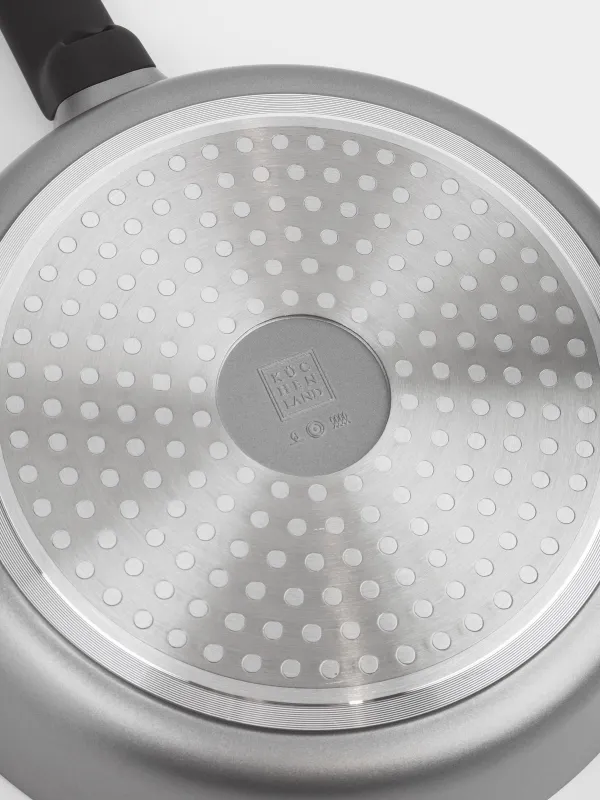 Таба, 24 см, жабыны бар, алюминий, сұр-қара, Mintali, image-3