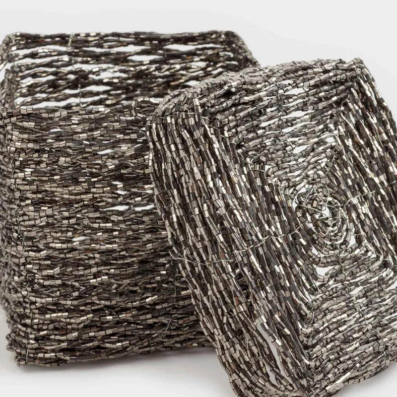 Қобдиша, 10 см, моншақ, қою сұр, Shiny beads, image-5