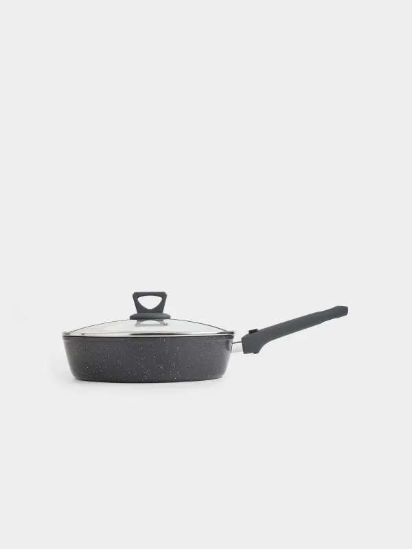 Таба, 28 см, қақпағы бар, алынбалы тұтқасы бар, жабыны бар, алюминий, Scandia, image-4