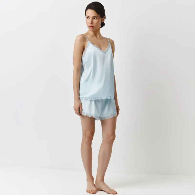 Әйелдер киім жиынтығы, үйге аналған, өлшемі L, шілтерлі, полиэстер/эластан, көгілдір, Pellageya