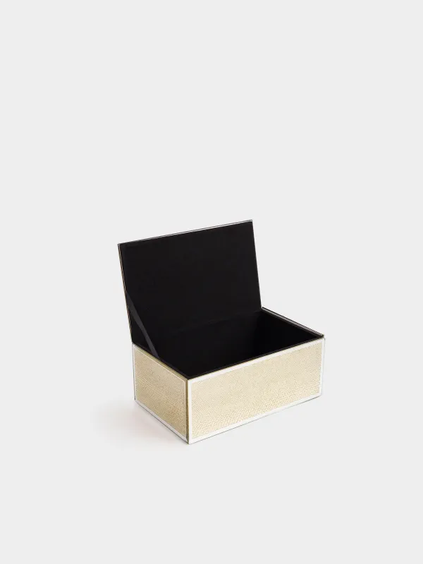 Зергерлік қобдиша, 21х13 см, шыны, алтын, Жылан принті, Snake print, image-5