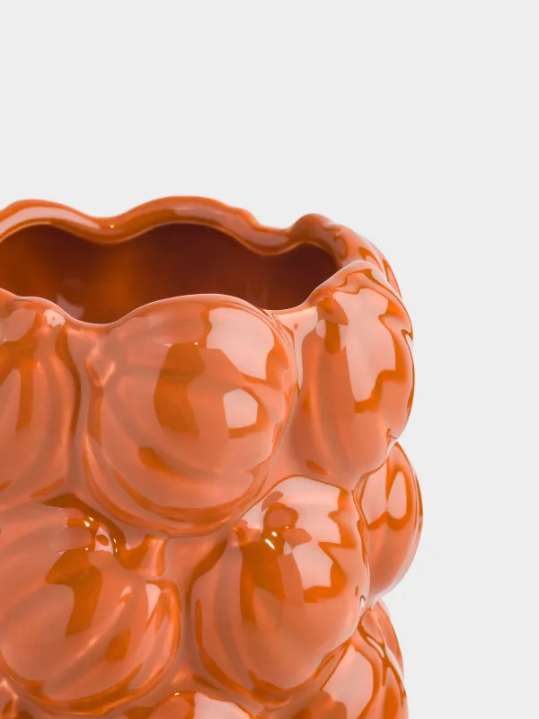 Подставка для кухонных принадлежностей, 16 см, керамика D, оранжевая, Тыквы, Forest symphony, image-2