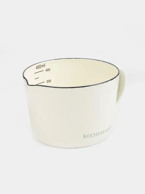 Өлшеуіш ыдыс, 500 мл, эмальданған металл, сүт түстес, Nostalgia, image-0