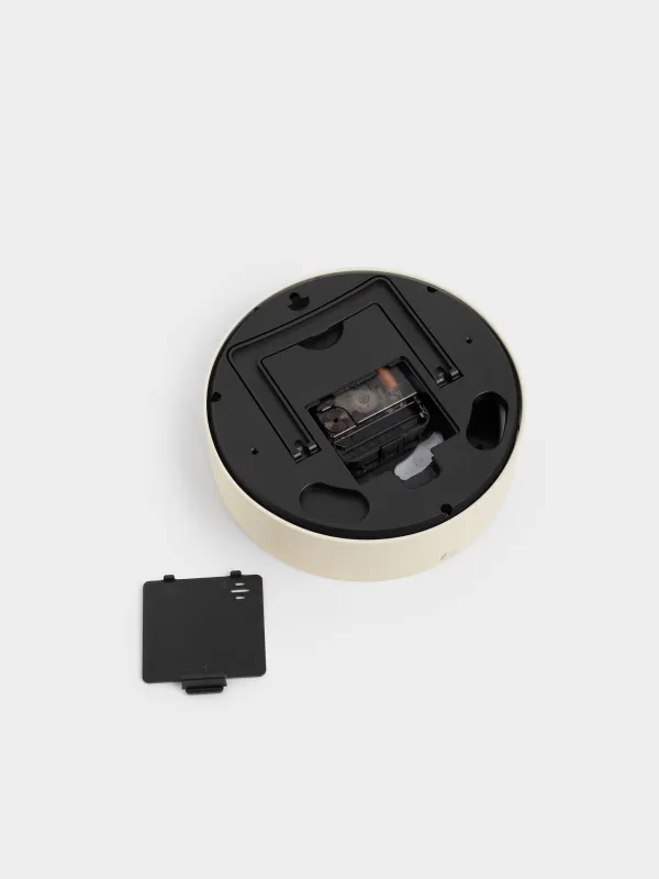 Қабырға сағаты, 30 см, пластик/шыны, дөңгелек, сұр және сарғылт-қоңыр, Dial, image-5