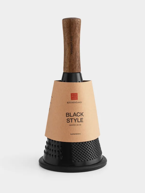 Терка, 24 см, сталь/дерево, круглая, черная, Black style, image-4
