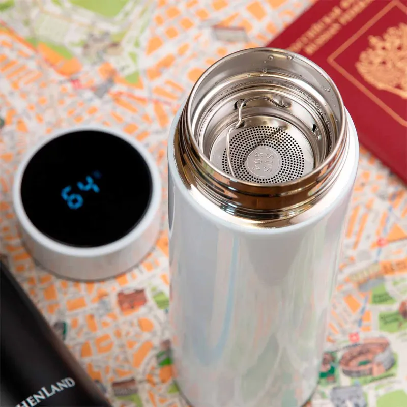 Термос, 500 мл, с термометром, сталь/пластик, белый, Celsius, image-6