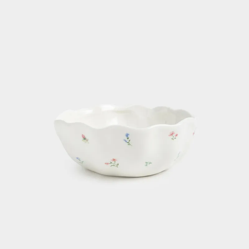 Пиала, 13х5 см, 250 мл, керамика D, молочная, Нежные цветы, El flora