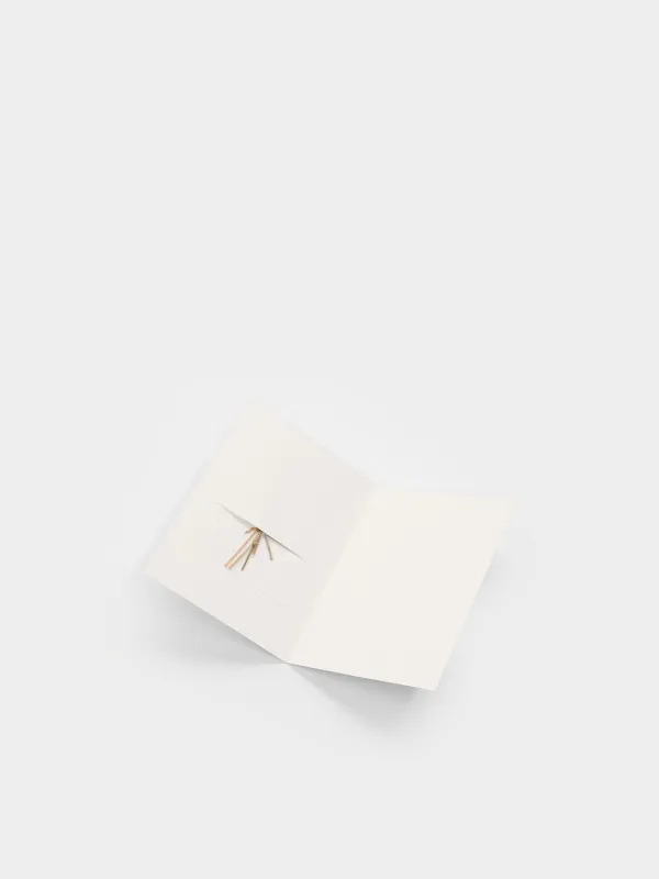 Открытка подарочная, 12х17 см, бумага, бежевая, Сухоцветы, Congrats, image-2