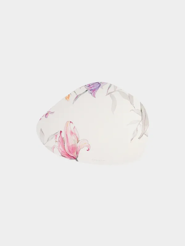 Салфетка под приборы, 33x45 см, ПВХ, фигурная, молочная, Цветы, Rock print, image-0