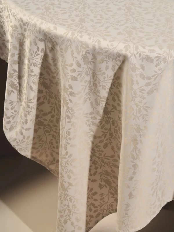 Дастархан, 160х160 см, жаккард, полиэстер, сүт түстес, Бұтақтар, Slender branches, image-8