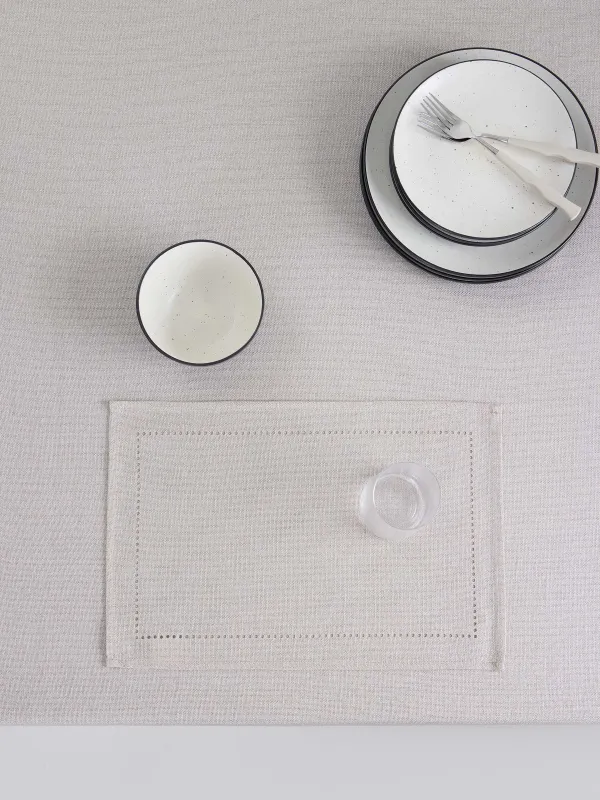 Салфетка под приборы, 30х45 см, полиэстер, прямоугольная, бежевая, Hemstitch, image-3