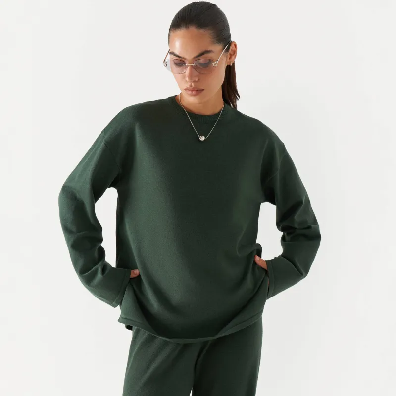 Әйелдер свитері, үйге арналған, өлшемі М, вискоза/полиэстер/нейлон, жасыл, Evelina