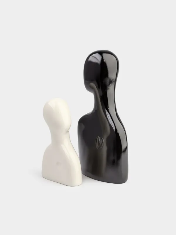 Мүсінше, 17х19 см, полирезин, қара және сүт түстес, Ғашықтар, Two faces, image-2